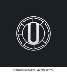 Concepto De Logotipo De Letra U. Plantilla Mínima Creativa De Logotipo Monograma U. Logotipo Universal Premium