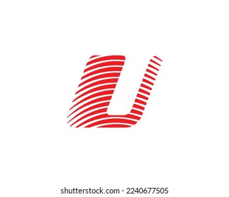 U letter logo creative design vector template