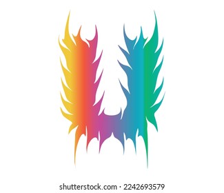 U letter logo creative design vector template