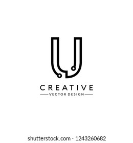 U Letter Logo Design