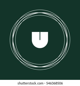 U letter logo design