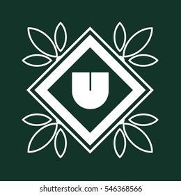 U letter logo design