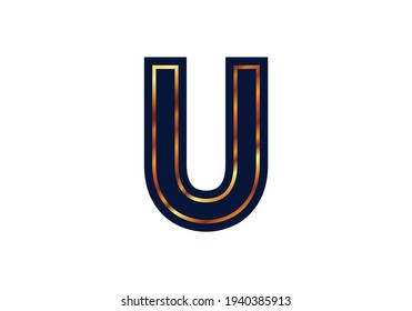 U Letter Logo Design. Creative Letter icon vector.