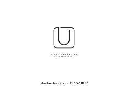 U Letter logo design inspiration. Vector alphabet template design for brand.