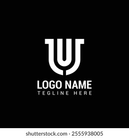 U letter logo design minimal logo design