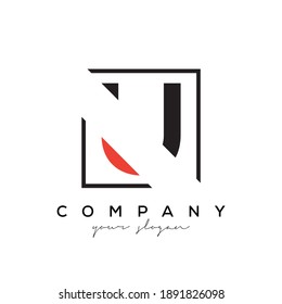 U LETTER LOGO DESIGN WITH SQUARE SHAPE