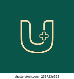 U+ letter Logo Design for stock