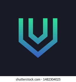 Logo-Design-Vorlage für U-Buchstaben   