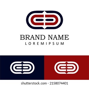 Plantilla de diseño de logotipos de letras U y U