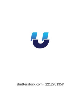 U letter logo design template elements