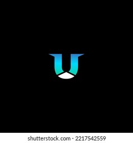 U letter logo design template elements. Modern abstract digital alphabet letter logo. Vector illustration.