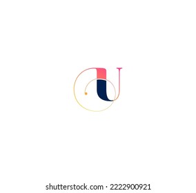 U letter logo design template elements. Modern abstract digital alphabet letter logo. Vector illustration.