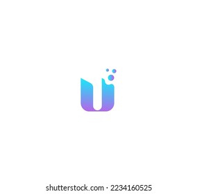 U letter logo design template elements. Modern abstract digital alphabet letter logo. Vector illustration. Bubble U logo.