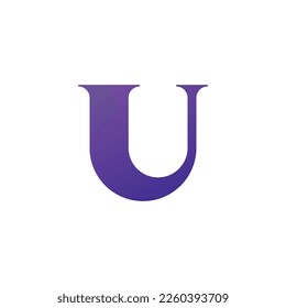 U Letter logo design template elements