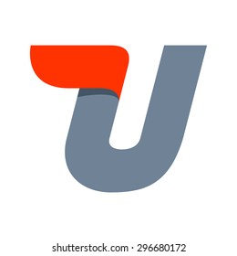 U letter logo design template. Fast speed vector unusual letter. Vector design template elements for your application or company.