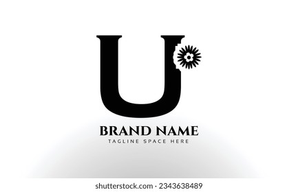 U letter logo design templates file eps 10
