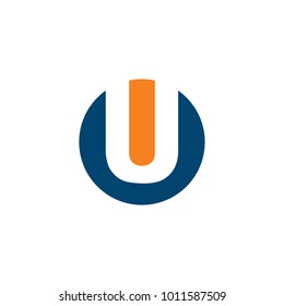 U letter logo design vector template