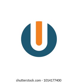 U letter logo design vector icon template