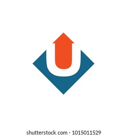 U letter logo design vector template