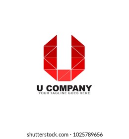 U letter logo design vector icon