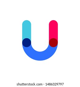 U letter logo design vector