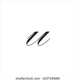 u letter logo design with vector