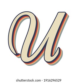 U letter logo design, U vector logo, letter design illustration