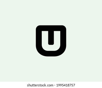 Logo-Design für U-Buchstaben, Vektorgrafik-Vorlage