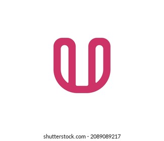 U letter logo design vector template