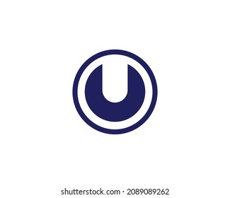 Logo-Design für U-Buchstaben, Vektorgrafik-Vorlage