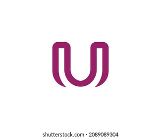 plantilla vectorial de diseño de logotipo de letras U