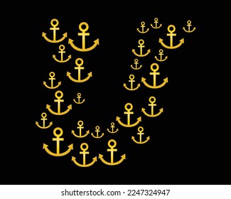 U letter logo design vector template