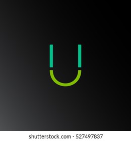 U  Letter logo design vector element
