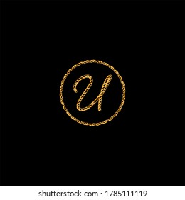 U letter logo emblem design
