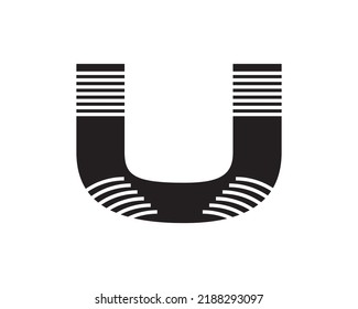 U  letter logo icon design template element