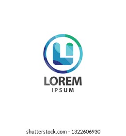 U letter logo . U icon flat design with colorful concept