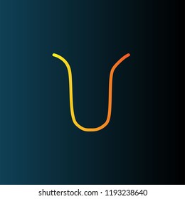 u letter. logo icon has mean integrity creative, active, honor and playful. 