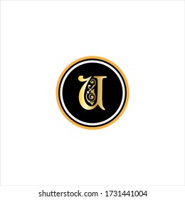 U letter logo initial design