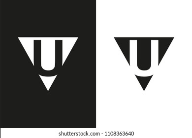 U Letter logo, Minimal Logo