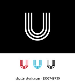 U letter Logo, U minimalist logo, U Line Logo Design Template Inspiration, Vector, Illustration.