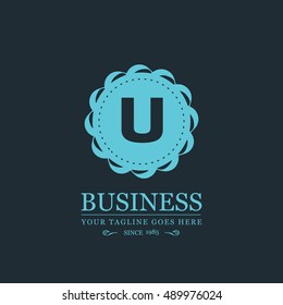 U Letter logo, Monogram design elements, line art logo design. Beautiful Boutique Logo Designs, Business sign, Restaurant, Royalty, Cafe, Hotel, Heraldic, Jewelry, Fashion, Wine. Vector illustration