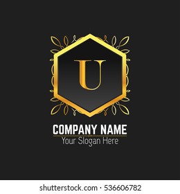 U Letter logo, Monogram design elements, line art logo design. Beautiful Boutique Logo Designs, Business sign, Restaurant, Royalty, Cafe, Hotel, Heraldic, Jewelry, Fashion, Wine. Vector illustration
