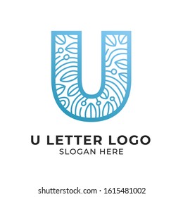 U LETTER LOGO (Nature, Doodle, Technology)