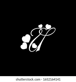 U letter logo with nice black background.U letter icon.U letter design.