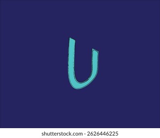 U letter logo spray paint