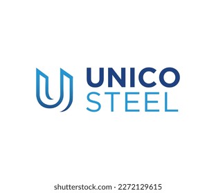 U letter logo, U logo, Steel company