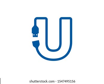 U Letter logo or symbol template design