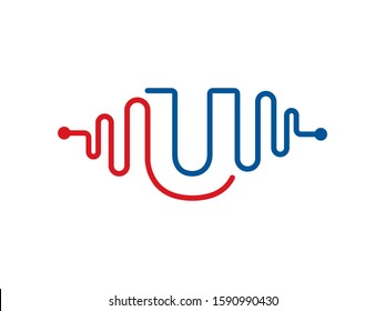 U Letter logo or symbol template