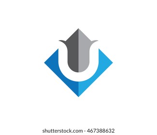 U Letter Logo Template