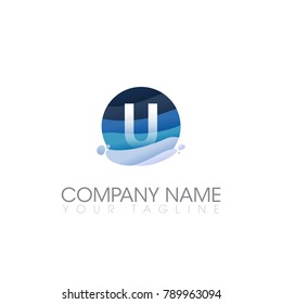 U LETTER LOGO TEMPLATE